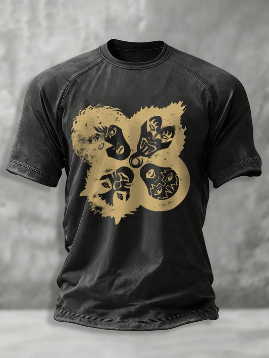 Men's Rock Band Print short sleeve t-shirt