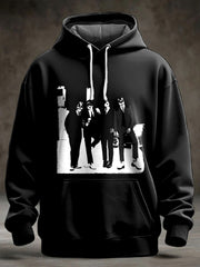 Men's Rock Band Printed Casual Hoodie