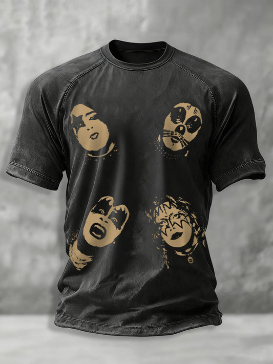 Men's Rock Band Printed T-shirt