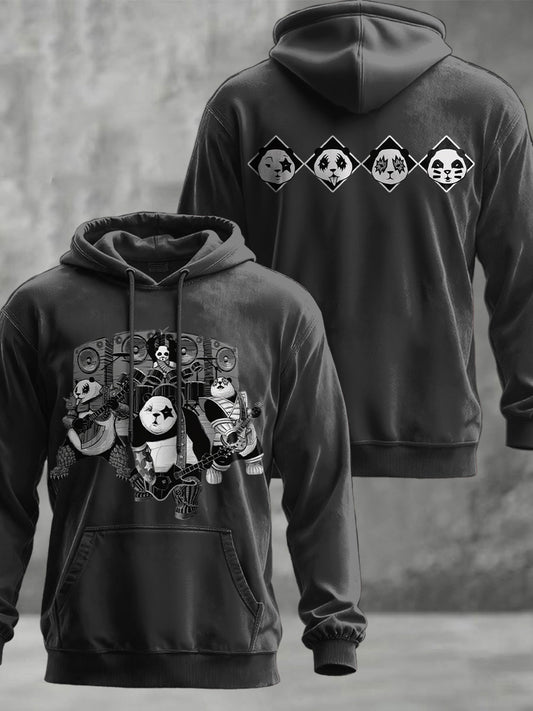 Men's Rock Band Printed Hoodie