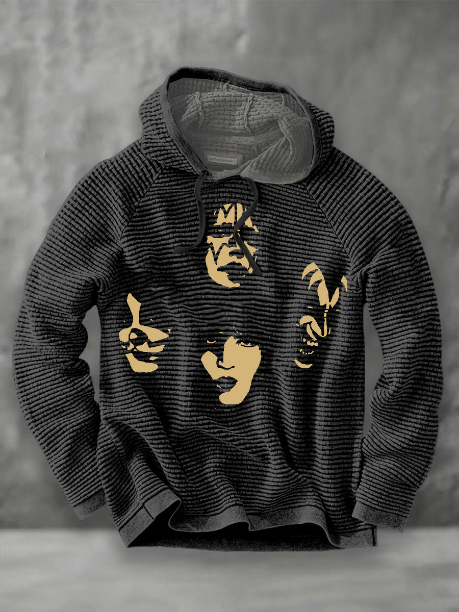 Men's Rock Band Printed Hoodie