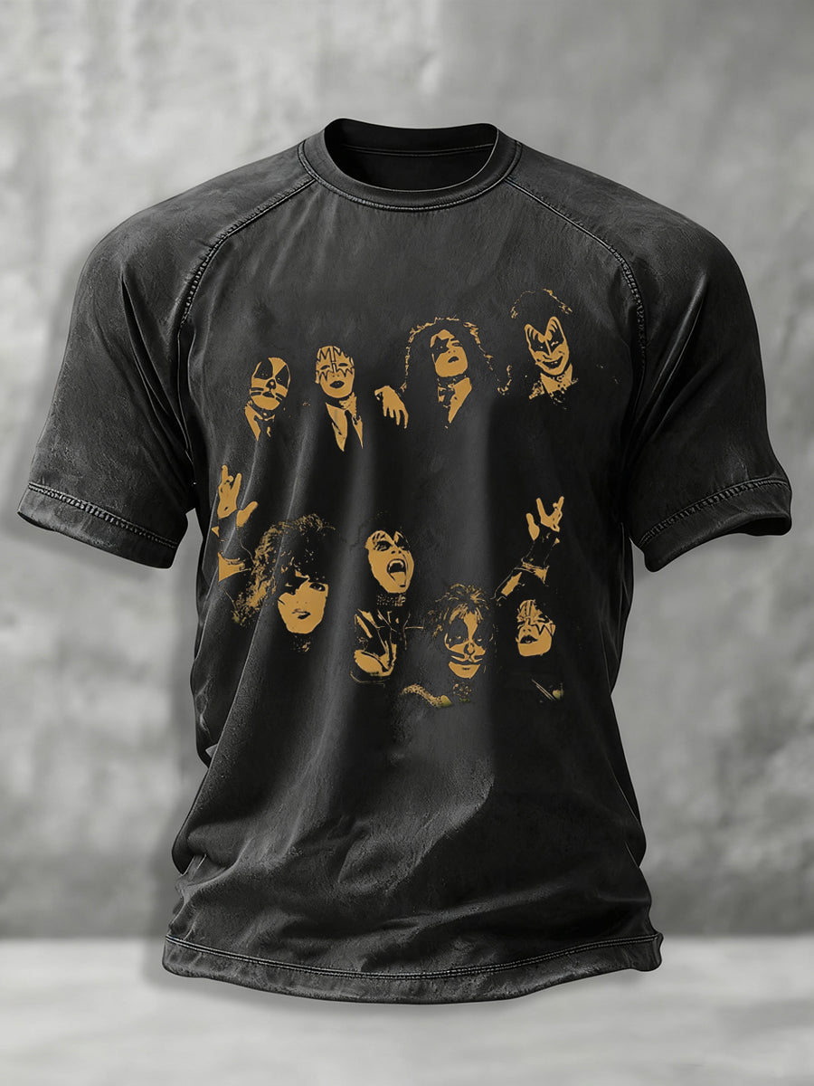 Men's Rock Band Printed T-shirt