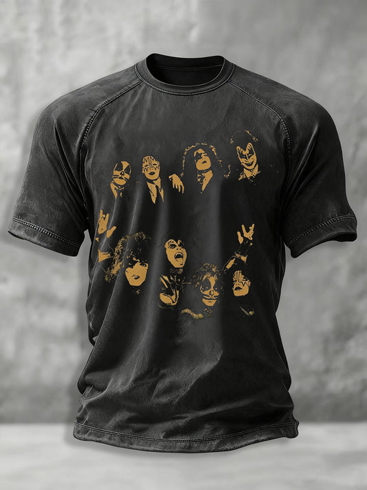 Men's Rock Band Printed T-shirt