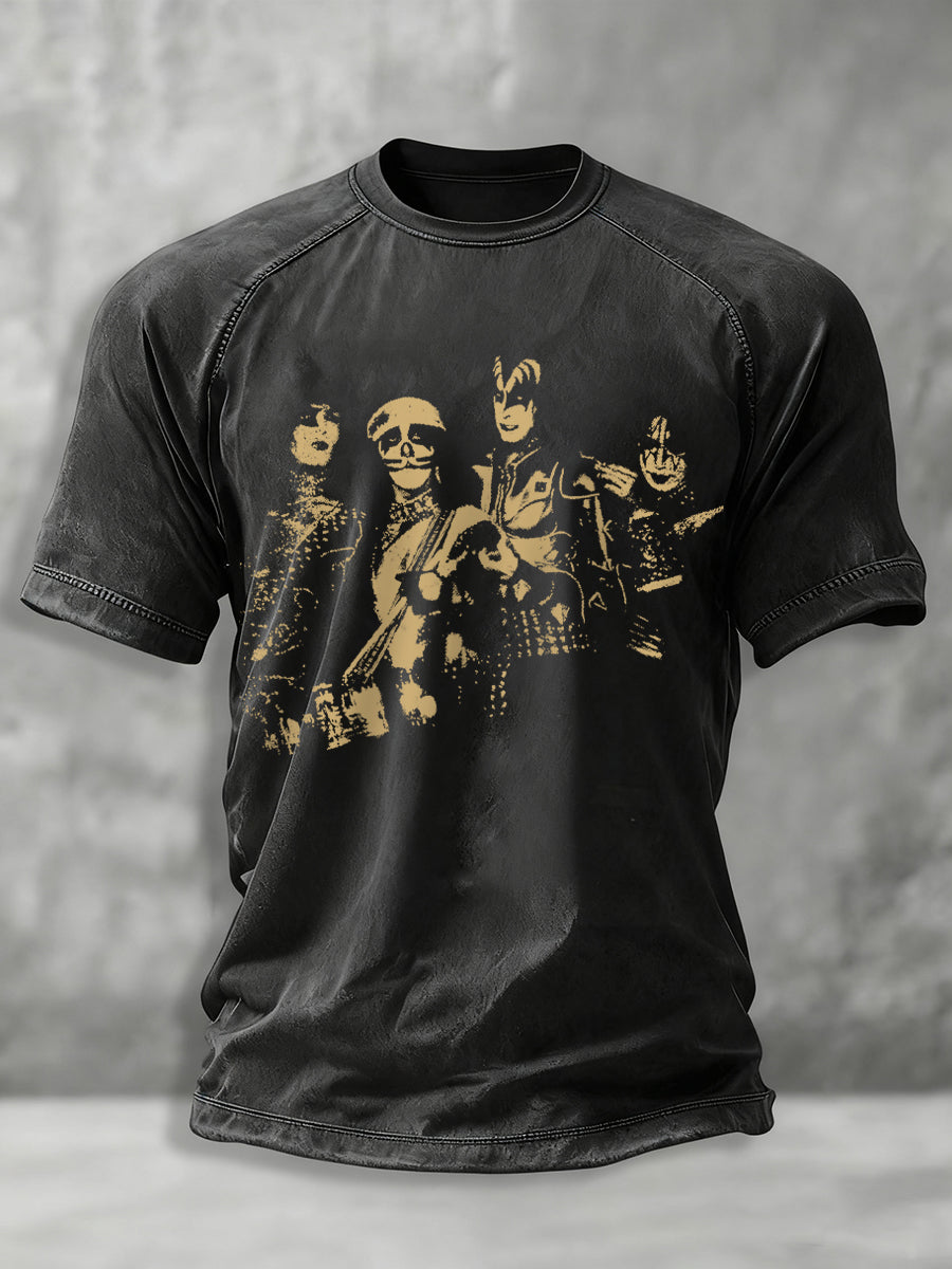 Men's Rock Band Printed T-shirt