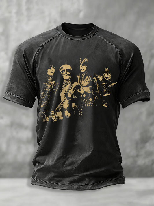 Men's Rock Band Printed T-shirt