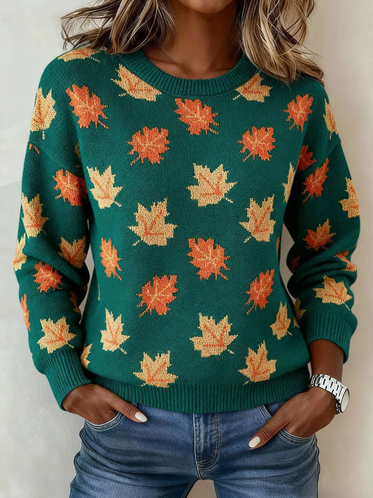 Women's Autumn and Winter Maple Leaf Sweaters