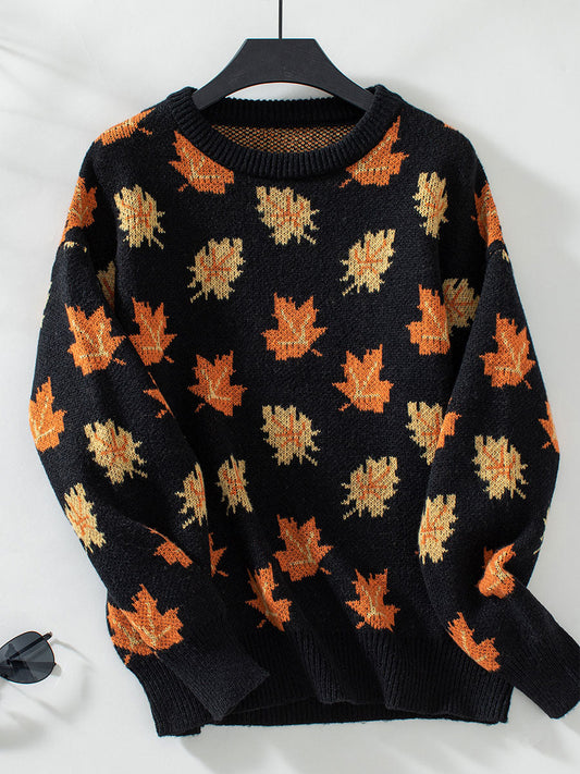 Women's Autumn and Winter Maple Leaf Sweaters