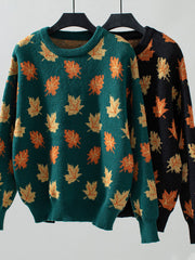 Women's Autumn and Winter Maple Leaf Sweaters