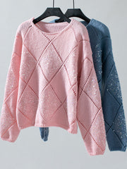 Women's Autumn Winter Geometric Sequin Sweaters