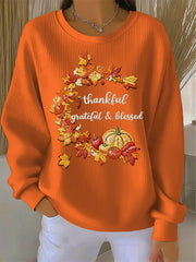 Women's Thanksgiving Print Casual Sweatshirt