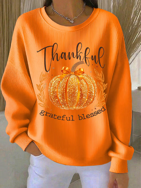 Women's Thanksgiving Print Casual Sweatshirt