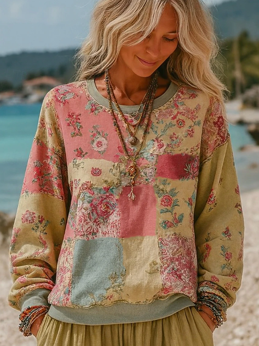 Women's flowers Print Regular Sweatshirt