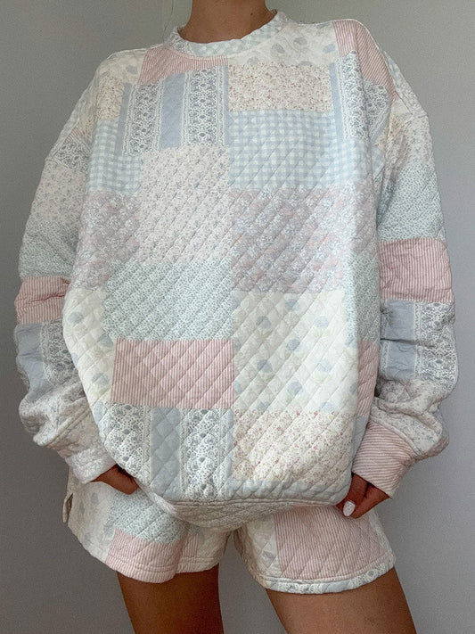 Women's floral patchwork loose sweatshirts