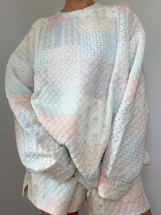 Women's floral patchwork loose sweatshirts