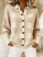 Women's Autumn Winter Style Plaid Art Printed Tops