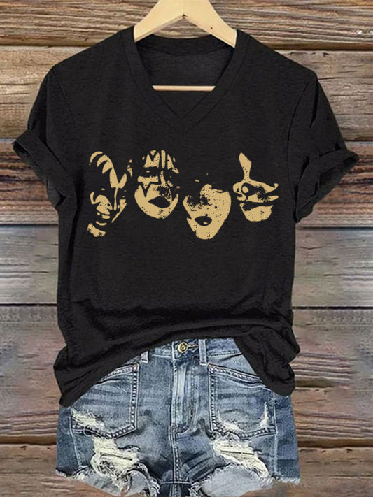 Women's Rock Band Printed T-Shirt