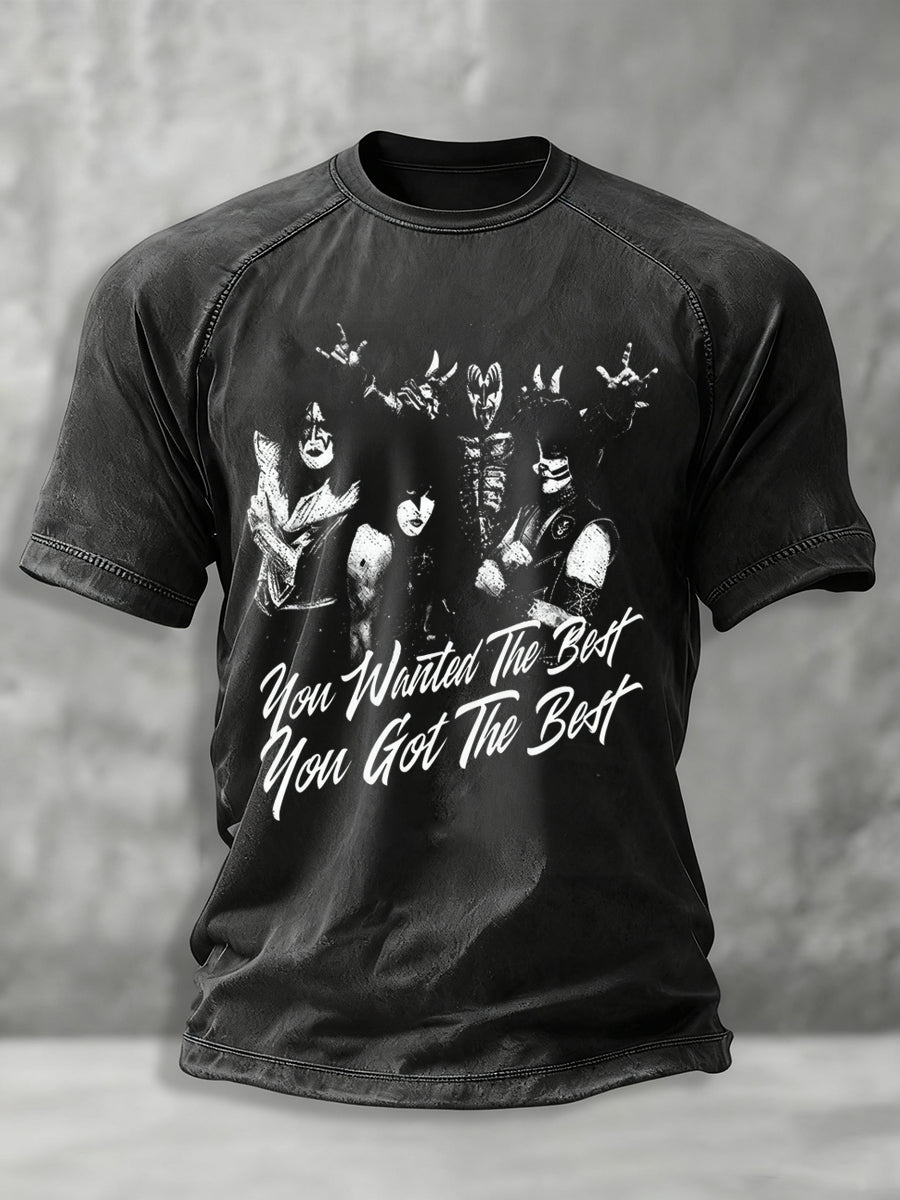 Men's Rock Band Printed T-shirt