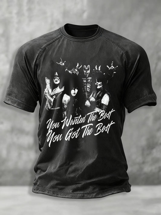 Men's Rock Band Printed T-shirt