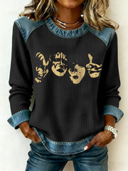 Women's Rock Band Printed Sweatshirt