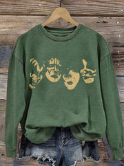 Women's Rock Band Printed Sweatshirt