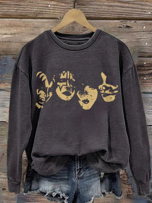 Women's Rock Band Printed Sweatshirt