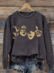 Women's Rock Band Printed Sweatshirt