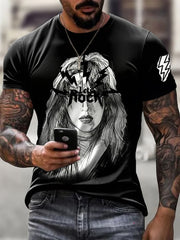 Men's Rock Band Printed T-shirt