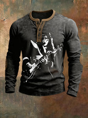Men's Rock Band Printed Top