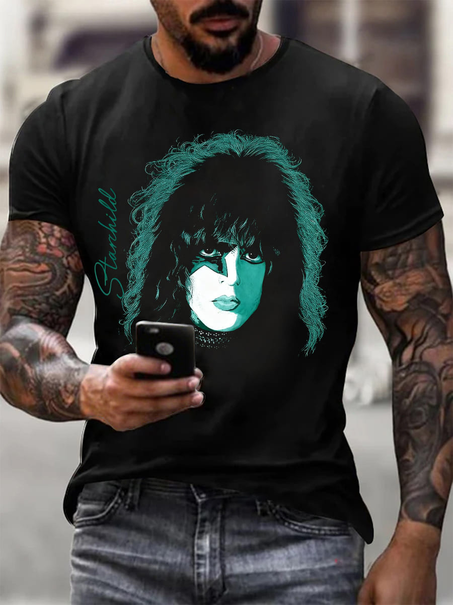 Men's Rock Band Printed T-shirt