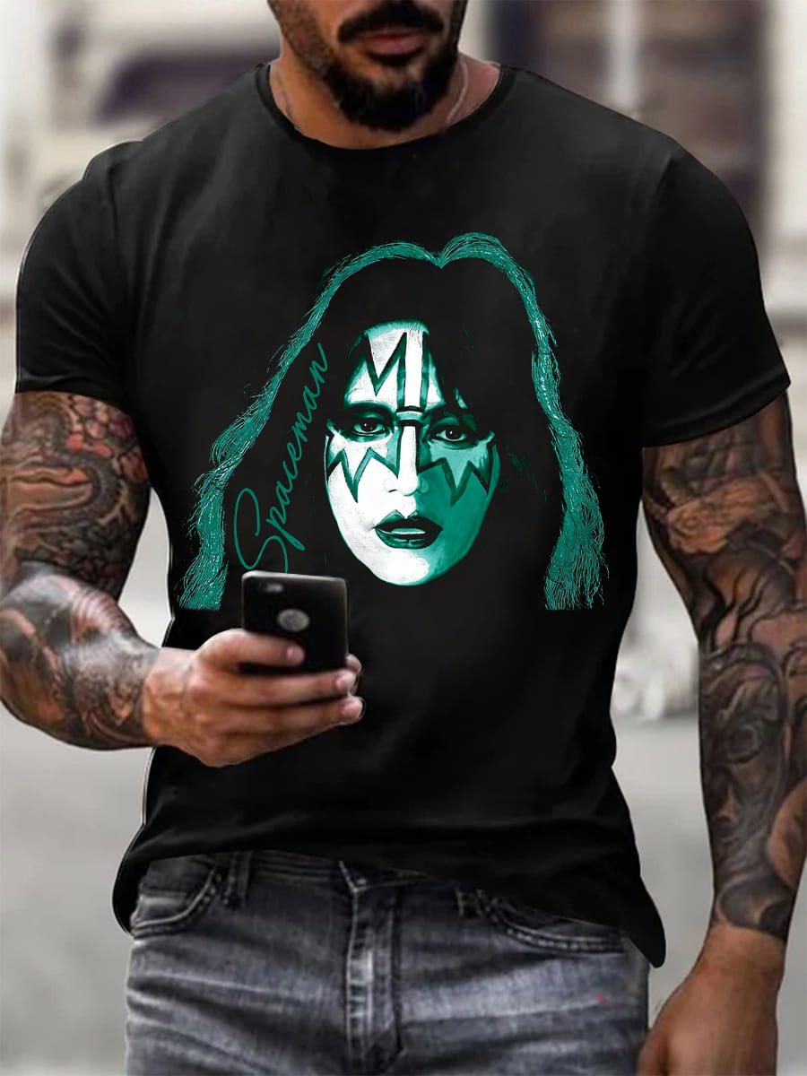 Men's Rock Band Printed T-shirt