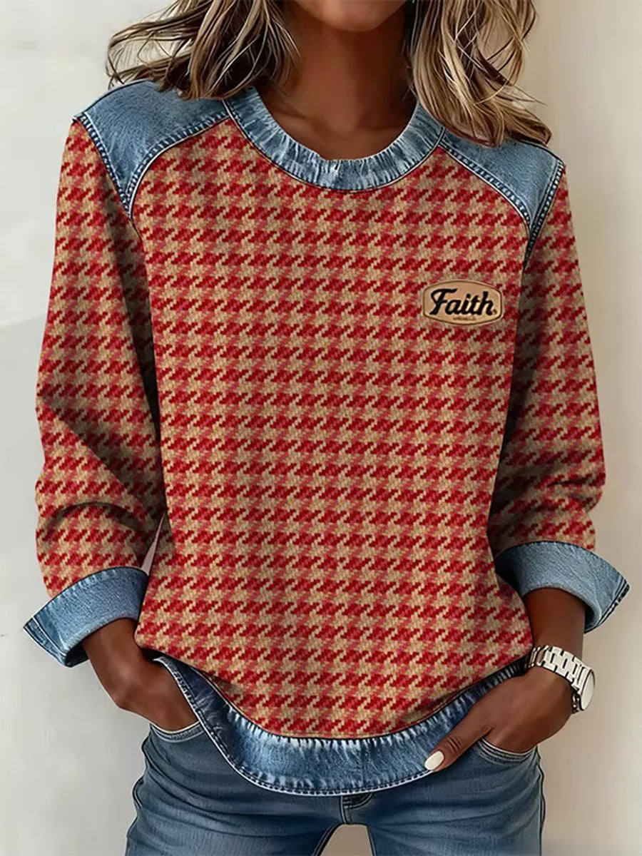 Women's Faith Print Casual Top