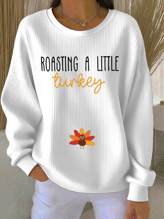 Women's Thanksgiving Print Casual Sweatshirt
