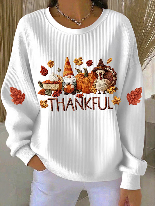 Women's Thanksgiving Print Casual Sweatshirt