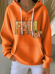 Women's Thanksgiving Print Casual Hoodie