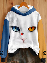 Women's Cat Print Hoodies