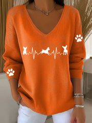 Women's Chihuahuas Print Casual Top