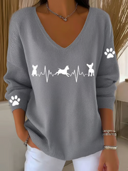 Women's Chihuahuas Print Casual Top