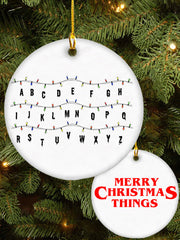 TV show Inspired Strange Christmas Printed Acrylic Decorative Ornament