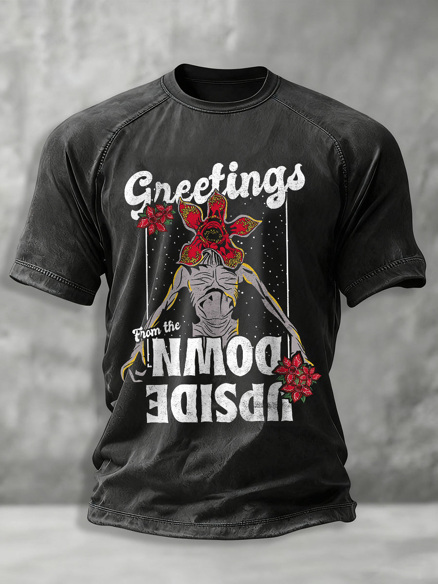 Men's TV show Inspired Stranger Christmas T-shirt