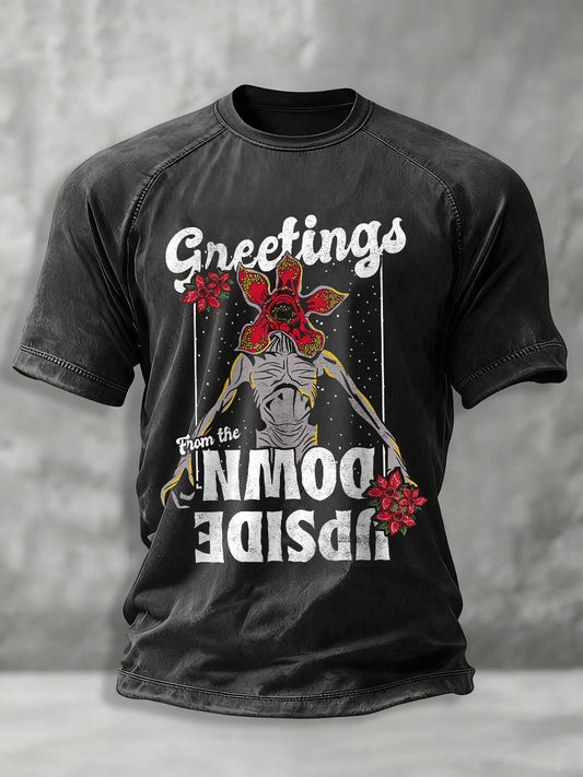 Men's TV show Inspired Stranger Christmas T-shirt