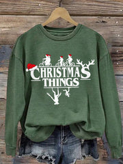 Women's  TV show Inspired Stranger Christmas sweatshirt