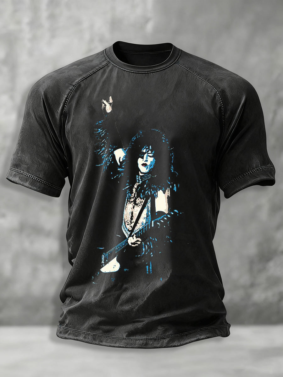 Men's Rock Band Printed T-shirt