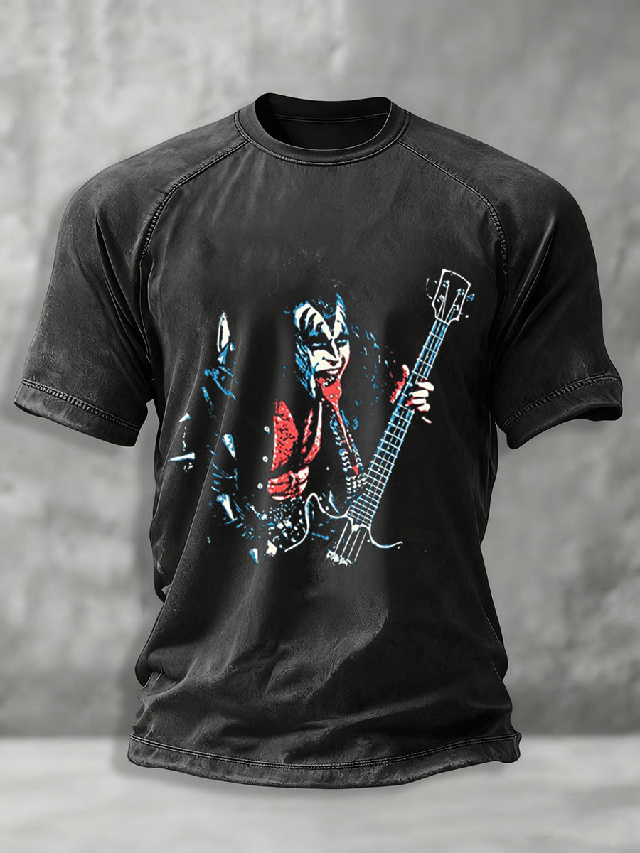 Men's Rock Band Printed T-shirt
