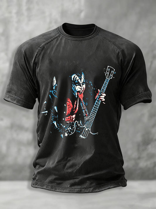 Men's Rock Band Printed T-shirt