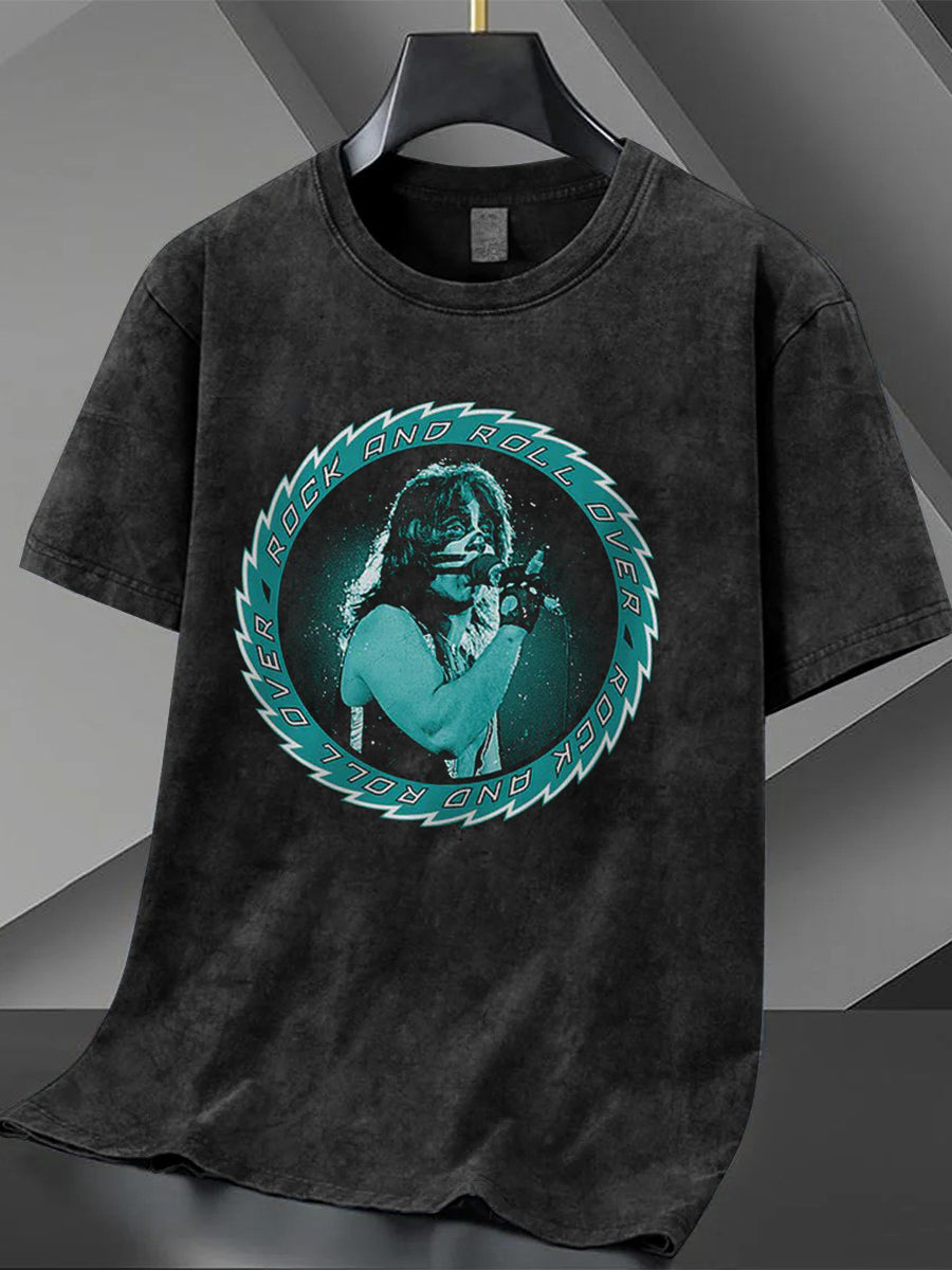 Men's Rock Band Printed T-shirt