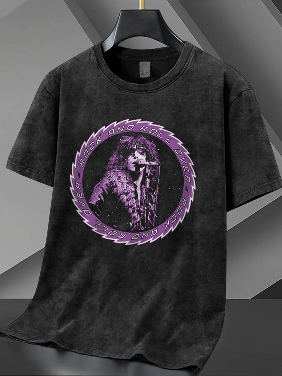 Men's Rock Band Printed T-shirt