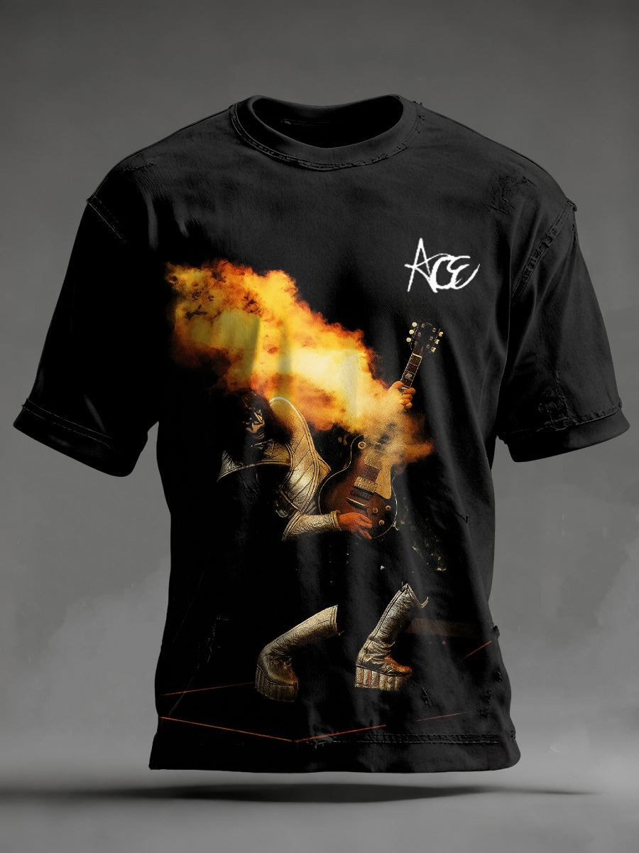 Men's Rock Band Printed T-shirt