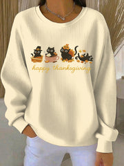 Women's Thanksgiving Print Casual Sweatshirt
