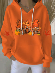 Women's Thanksgiving Print Casual Hoodie