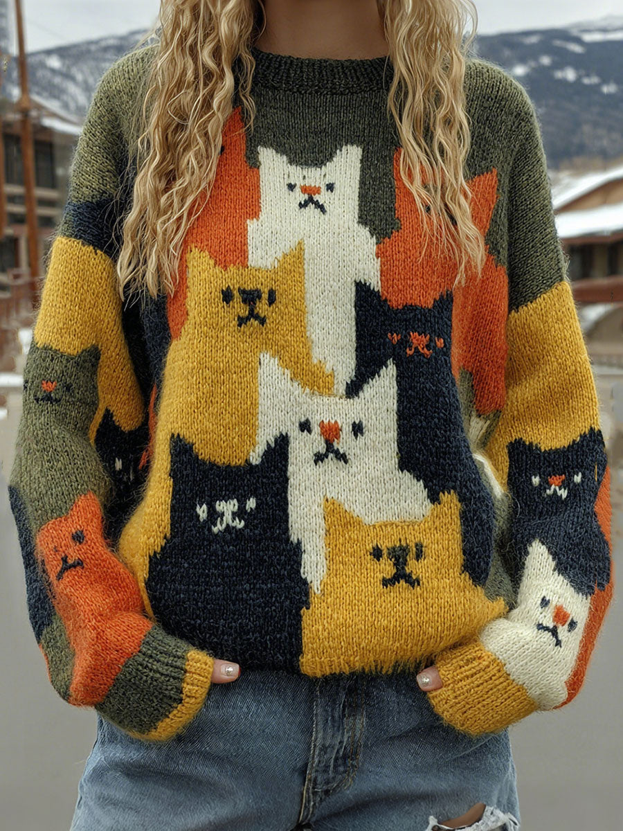 Women's Cats Print Tops